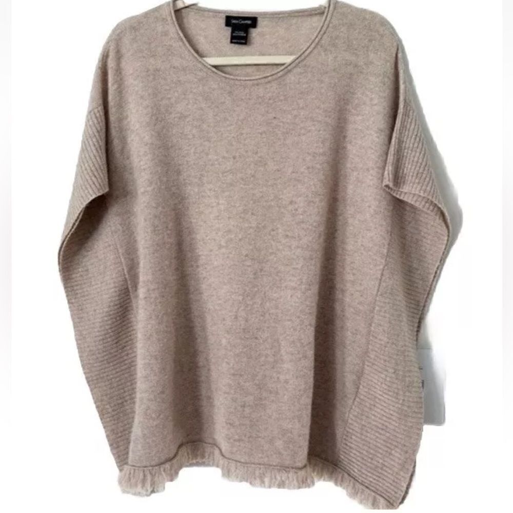 Sara Campbell Wool/Cashmere Poncho Sweater O/S